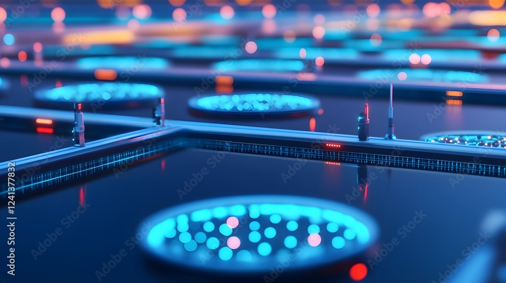 Aufkleber of a smart water grid with real-time digital monitoring and pollution reduction across connected