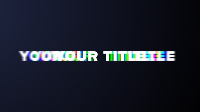 Epic RGB Slide In Title Intro