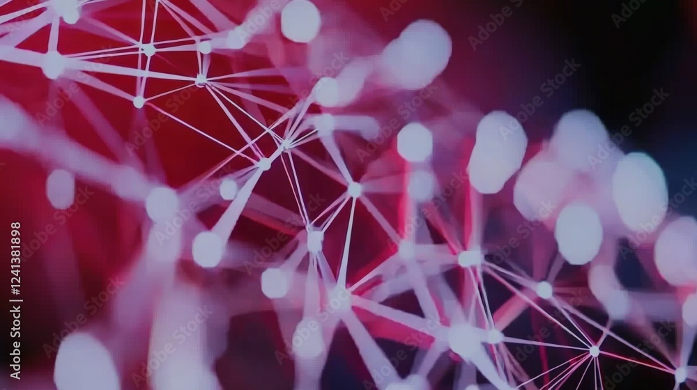 Poster exploring digital connections abstract network visualization online environment colorful background 