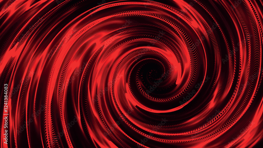 Poster abstract dot digital circular particle wave. spiral portal. liquid vortex. whirlpool. hypnotic backg