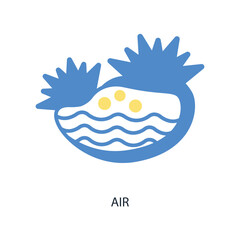 air icon. vector.Editable stroke.linear style sign for use web design,logo.Symbol illustration.