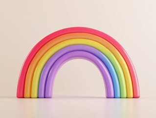 Fototapeta premium 3d Rainbow cartoon icon