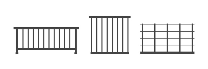 Street ralings on white background