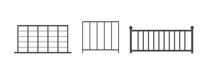 Iron ralings on white background