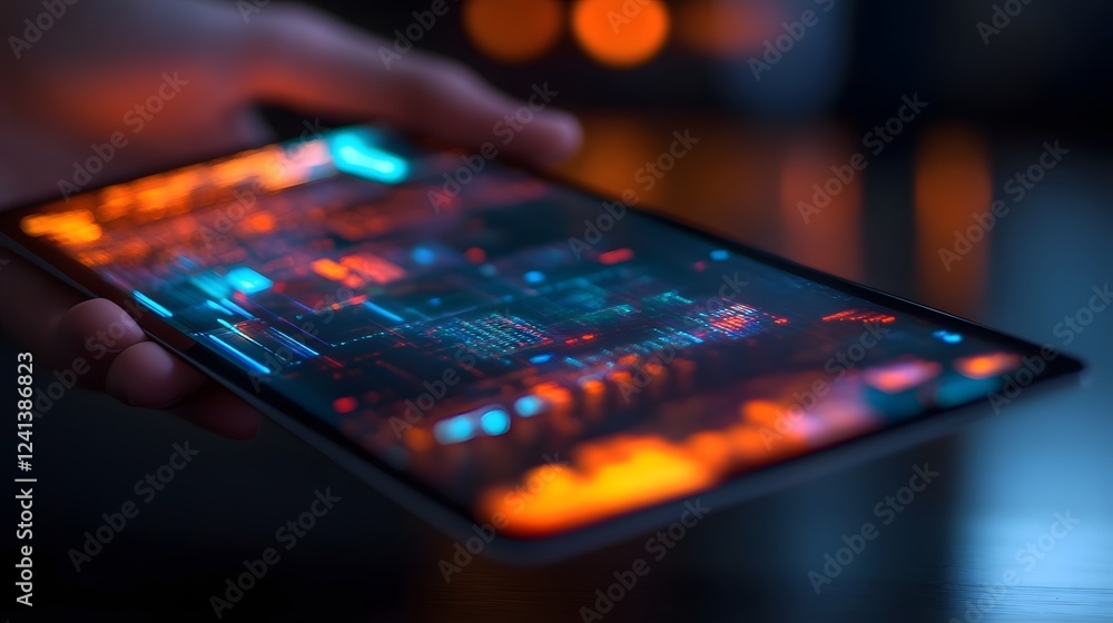 Poster unfolding seamless transparent digital display with stunning high-definition graphics