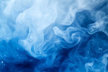 Obraz premium Abstract Blue Swirling Smoke Design Background