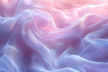 Fototapeta premium Draped pastel sheer fabric soft flowing waves