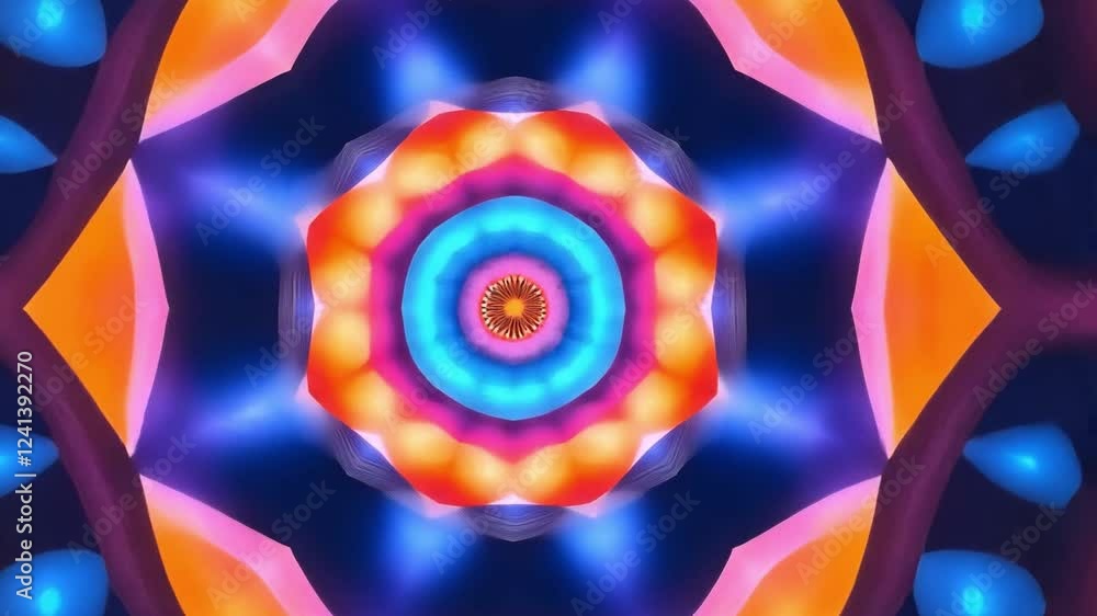 Poster vibrant 4k abstract animation with mesmerizing patterns and designs