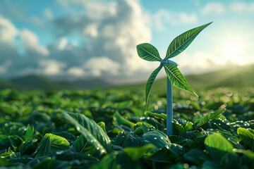 Wind Turbine Made from Leaves: Renewable Energy and Environmental Sustainability