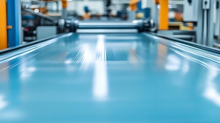 Transparent Plastic Sheets Produced by Industrial Extrusion Machines in Real-Time