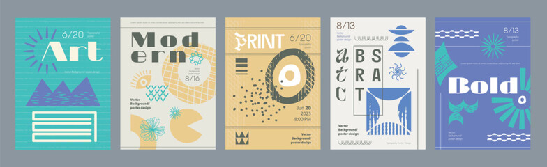 Geometric Cover Layout Templates