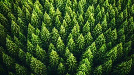 Aerial view of lush green forest landscape, showcasing intricate details of vegetation and symbolizing the earth's lung, highlighting its vital role in carbon capture and beauty of nature's design