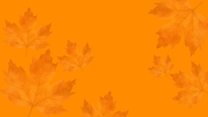 orange autumn leaves background
