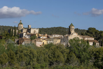 Fototapeta premium Santes Creus cistercian abbey, Aiguamurcia, Catalonia, Spain