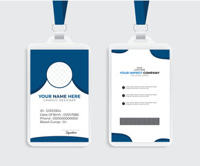 Modern ID card design template. Corporate identity card design. Professional employee id card. Vector.	
