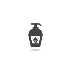Hand cream or soap with aloe icon shadow