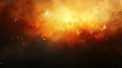 Fototapeta premium Colorful abstract background showcasing a vivid cosmic explosion with orange and yellow hues