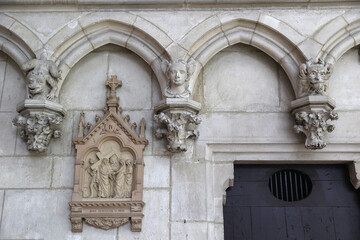Obraz premium Saint Stephen’s cathedral, Auxerre, Yonne, France