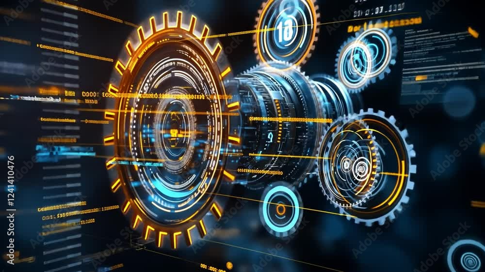 Poster dynamic 4k visuals showcasing artificial intelligence and futuristic technology elements