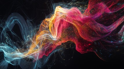 Obraz premium Abstract visualization of big data and digital transformation