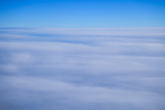 Stunning cloudscape, blue sky with white clouds. Nature scene. Nature background.