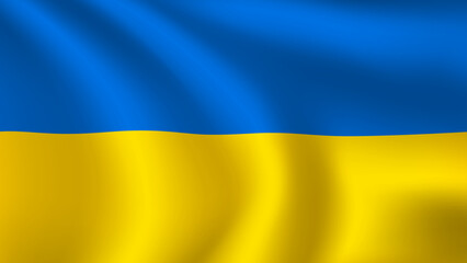 Waving flag Ukraine colorful picture