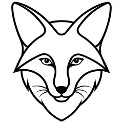 Elegant Fox Head Vector in One-Line Design