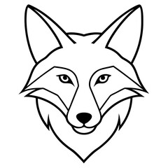 Elegant Fox Head Vector in One-Line Design