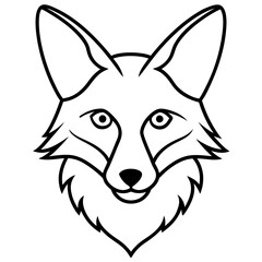 Elegant Fox Head Vector in One-Line Design