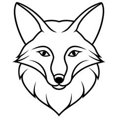 Elegant Fox Head Vector in One-Line Design