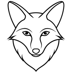 Elegant Fox Head Vector in One-Line Design