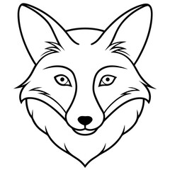 Elegant Fox Head Vector in One-Line Design