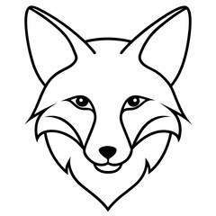 Elegant Fox Head Vector in One-Line Design