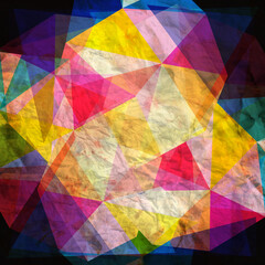 Abstract geometric watercolor retro background