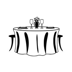 Elegant Dinner Table Setting: A Romantic and Formal Scene. Perfect for events, celebrations, and fine dining experiences. This image evokes a sense of sophistication and style.