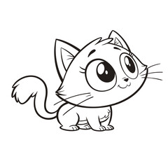 cat coloring page , kdp