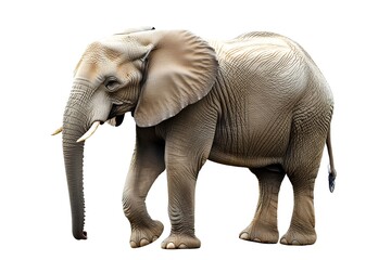 Fototapeta premium a Elephant, isolated on white background