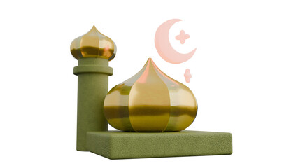 isolates 3D icon Mosque