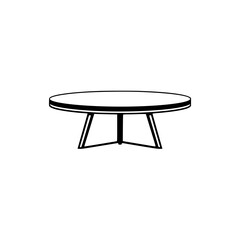 Modern Round Coffee Table: Minimalist Interior Design Furniture