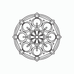 mandala line art design
