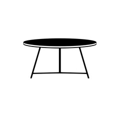 Sleek Minimalist Round Coffee Table: Modern Home Decor, Interior Design, Simple Furniture