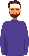 Man with a compress on his forehead suffering from a cold and flu having fever and headache