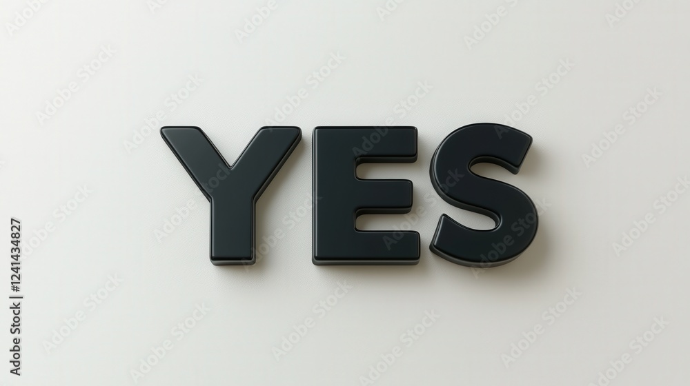 Poster high resolution 3d black text 