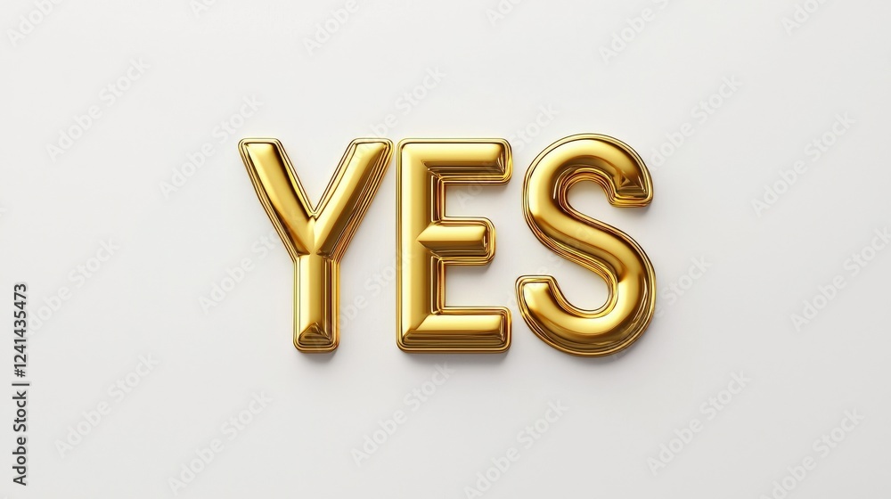 Aufkleber 3d golden text 