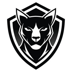 wolf head mascot logo 