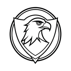 falcon head swift emblem logo