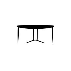 Sleek Round Table: Modern Minimalist Home Decor, Simple Interior Design, Black and White Furniture