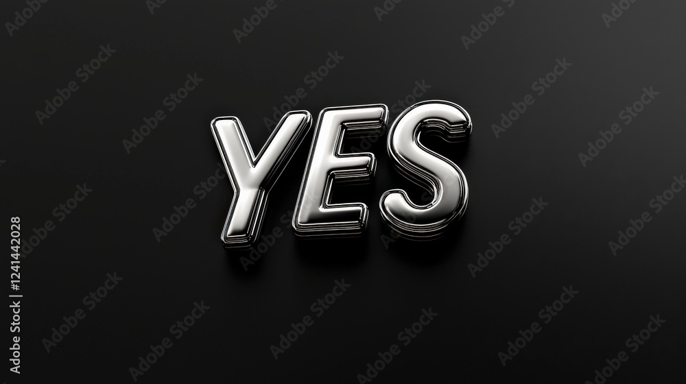 Aufkleber high-resolution 3d text 