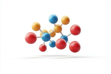 3d cartoon chemical icon isolated on white background