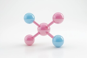 3d cartoon chemical icon isolated on white background